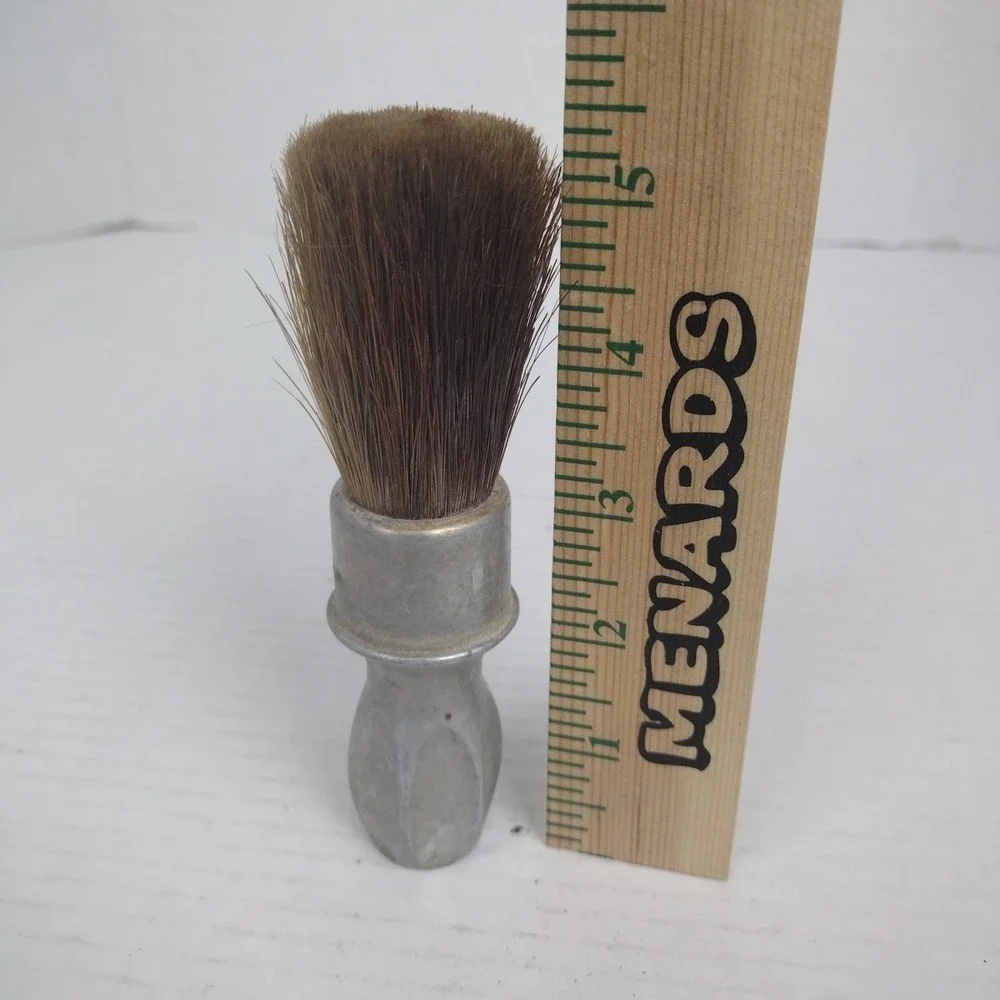Vintage Rubberset Shaving Brush Sterilized Aluminum Handle 5 3/4